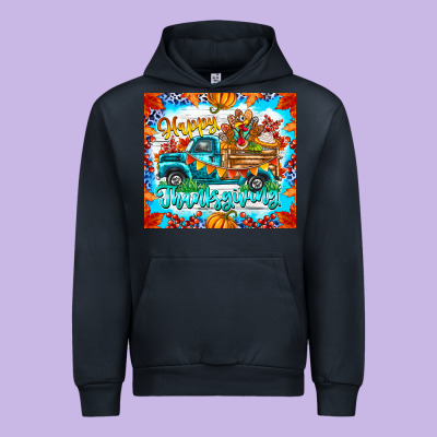 Happy Thanksgiving Urban Hoodie Designed By Cowhidedigitalart