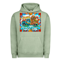 Pigment Oil Green happy thanksgiving Urban Hoodie - CowhideDigitalArt