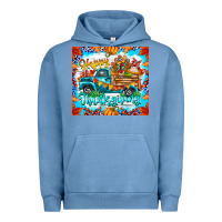 Pigment Pebble Blue happy thanksgiving Urban Hoodie - CowhideDigitalArt
