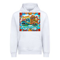 White happy thanksgiving Urban Hoodie - CowhideDigitalArt