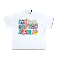 White Egg Hunting Crew Easter Urban Heavy Tee - BundleAndBundleShop