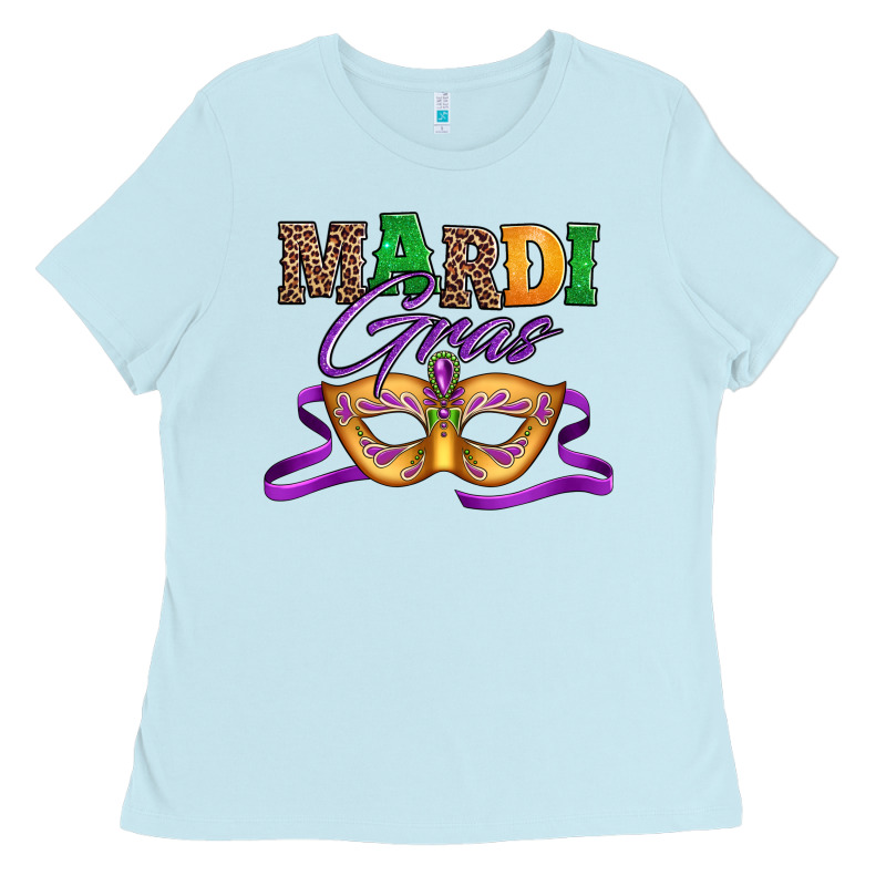 Happy Mardi Gras Carnival Mask Ladies Tee by Jasminsmagicworld | Teevron