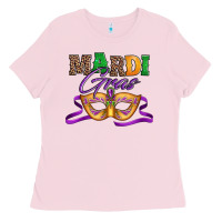 Bubblegum Pink happy mardi gras carnival mask Ladies Tee - Jasminsmagicworld