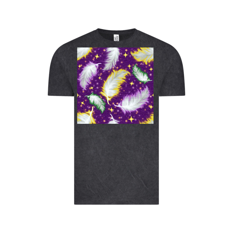 Mardi Gras Feathers Seamless Pattern Vintage Tee by BundleAndBundleShop | Teevron