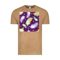 Vintage Camel Mardi Gras Feathers seamless pattern Vintage Tee - BundleAndBundleShop