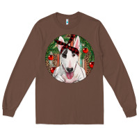 Chestnut Christmas Bull Terrier Long Sleeve Tee - RanaPortraitStore