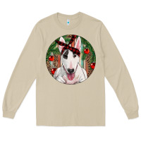 Mushroom Christmas Bull Terrier Long Sleeve Tee - RanaPortraitStore