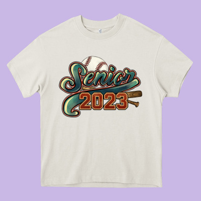 Senior 2023 Baseball Heavy Core Tee Designed By Nancycooperartshop