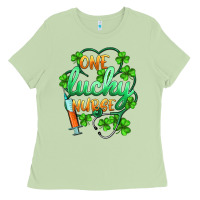 Matcha st.patricks one lucky nurse Ladies Tee - BarkalooDesign