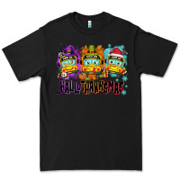 Black Happy Hallothanksmas school bus Premium Tee - NancyCooperArtShop