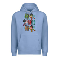 Colony Blue ho ho ho Premium Hoodie - OliviaCreatesArt