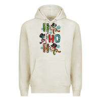 Oatmeal Heather ho ho ho Premium Hoodie - OliviaCreatesArt
