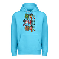 Ocean Blue ho ho ho Premium Hoodie - OliviaCreatesArt