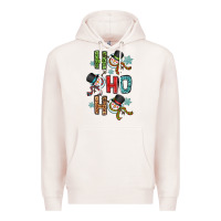 Pale Pink ho ho ho Premium Hoodie - OliviaCreatesArt