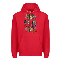 Red ho ho ho Premium Hoodie - OliviaCreatesArt