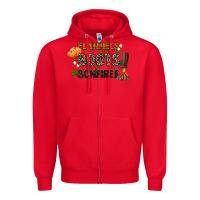 Red flannels boots and bonfires Zipper Hoodie - CowGirlArtShop