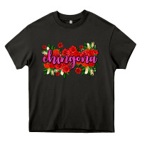 Asphalt Chingona with roses Heavy Core Tee - AdoDesignShop