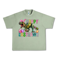 Oil Green Happy Eastrawr Easter Urban Heavy Tee - BundleAndBundleShop