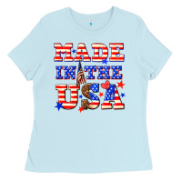 Baby Blue made in the usa Ladies Tee - NancyCooperArtShop