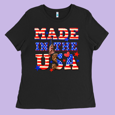 Made In The Usa Ladies Tee Designed By Nancycooperartshop