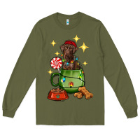 Christmas Coffee Cup With Labrador Long Sleeve Tee | Teevron
