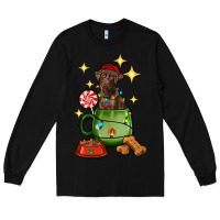 Black Christmas coffee cup with Labrador Long Sleeve Tee - RanaPortraitStore