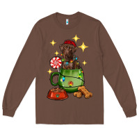 Chestnut Christmas coffee cup with Labrador Long Sleeve Tee - RanaPortraitStore