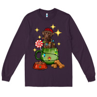 Plum Christmas coffee cup with Labrador Long Sleeve Tee - RanaPortraitStore