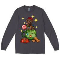 Smoke Christmas coffee cup with Labrador Long Sleeve Tee - RanaPortraitStore