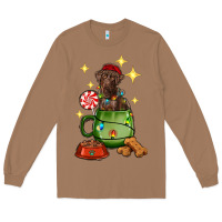 Toasted Coconut Christmas coffee cup with Labrador Long Sleeve Tee - RanaPortraitStore
