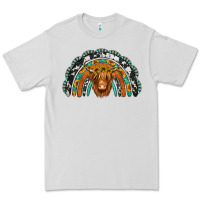 Dove Grey turquoise cowhide sunflower headband highland cow Premium Tee - Jasminsmagicworld