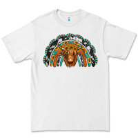 White turquoise cowhide sunflower headband highland cow Premium Tee - Jasminsmagicworld