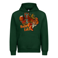 Forest Green happy fall texas Urban Hoodie - CowhideDigitalArt