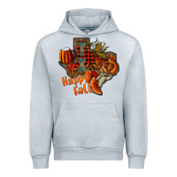 Heather Grey happy fall texas Urban Hoodie - CowhideDigitalArt