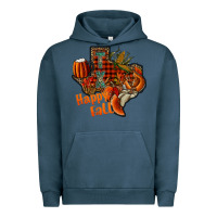 Pigment Midnight Navy happy fall texas Urban Hoodie - CowhideDigitalArt
