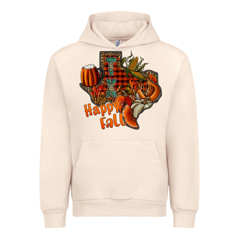 Happy Fall Texas Urban Hoodie by CowhideDigitalArt | Teevron