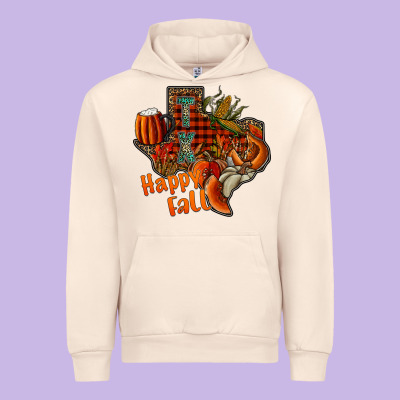 Happy Fall Texas Urban Hoodie Designed By Cowhidedigitalart