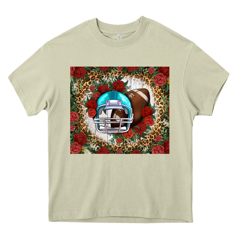 American Football Helmet And Leopard Heavy Core Tee by NancyCooperArtShop | Teevron
