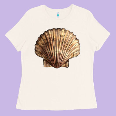 Japanese Scallop Shell Ladies Tee Designed By Lillyallendesigns
