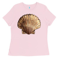 Bubblegum Pink Japanese Scallop Shell Ladies Tee - LillyAllenDesigns