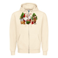 Sandshell santa coffee cups christmas Zipper Hoodie - CowGirlArtShop