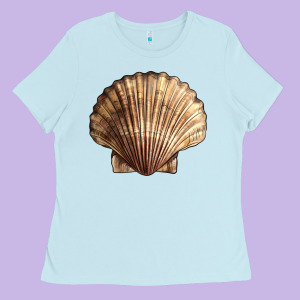 Japanese Scallop Shell Ladies Tee Designed By Lillyallendesigns