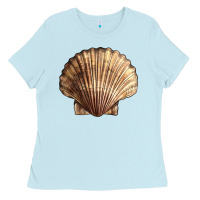 Baby Blue Japanese Scallop Shell Ladies Tee - LillyAllenDesigns