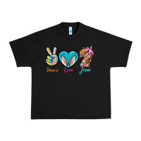 Black Peace Love Easter Jesus Urban Heavy Tee - BundleAndBundleShop
