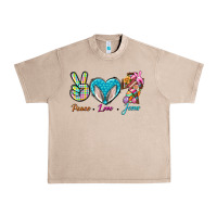 French Oak Peace Love Easter Jesus Urban Heavy Tee - BundleAndBundleShop