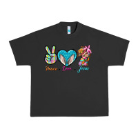 Pigment Black Peace Love Easter Jesus Urban Heavy Tee - BundleAndBundleShop