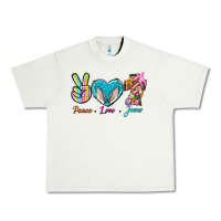 Pistachio Peace Love Easter Jesus Urban Heavy Tee - BundleAndBundleShop