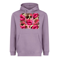 Lavender Valentine's Day pink plaid red glitter cowhide Heavyweight Hoodie - FaDigitalArtStudio