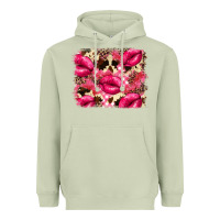 Matcha Valentine's Day pink plaid red glitter cowhide Heavyweight Hoodie - FaDigitalArtStudio