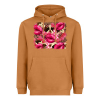 Meerkat Valentine's Day pink plaid red glitter cowhide Heavyweight Hoodie - FaDigitalArtStudio